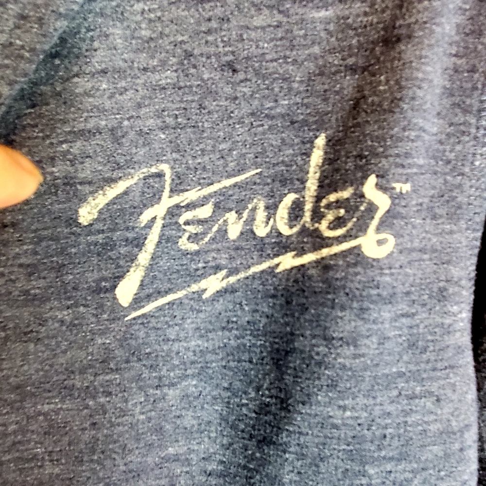Fender & Lucky brand zip front hoodie in blue S - Picture 5 of 7